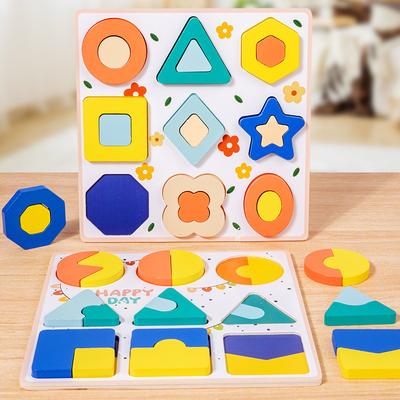 Children'S Wooden Early Education Matching Puzzle Geometry Cognitive Traffic Said Animal Puzzle Toys