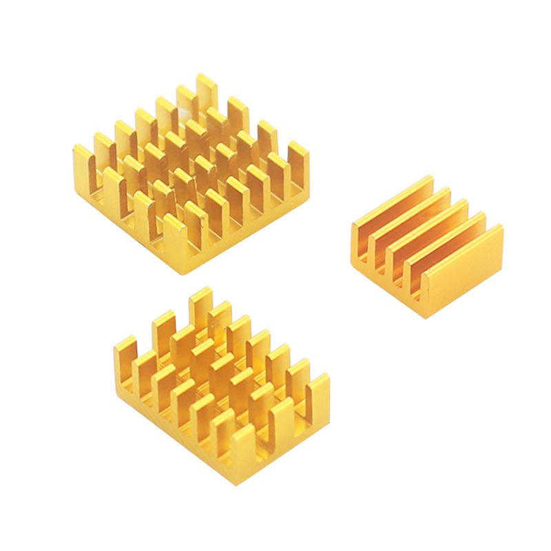 Heatsink Set for Raspberry Pi 4B - 3-Piece with Adhesive for Easy Application