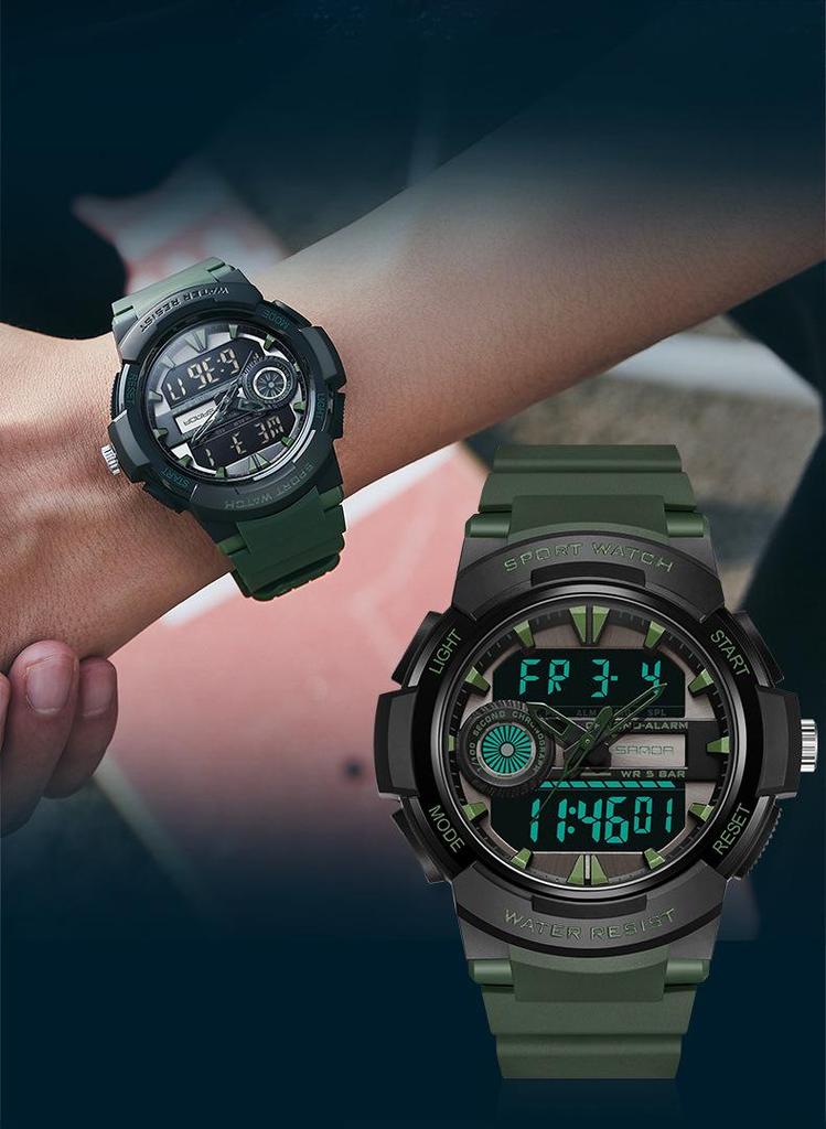 Sanda Luminous Waterproof Men's Sports Wristwatch - Korean Style for Teenagers and Students