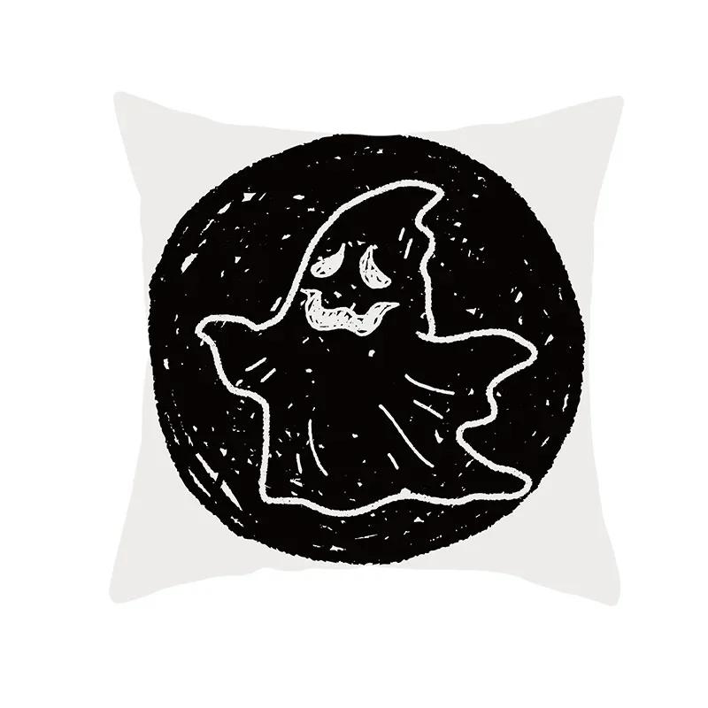 Home Decor Halloween Skull Pillowcase Sofa Cover Pillow Cover Car Cushion Cover Throw Pillow Case 18X18 Inches Funda De Almohada