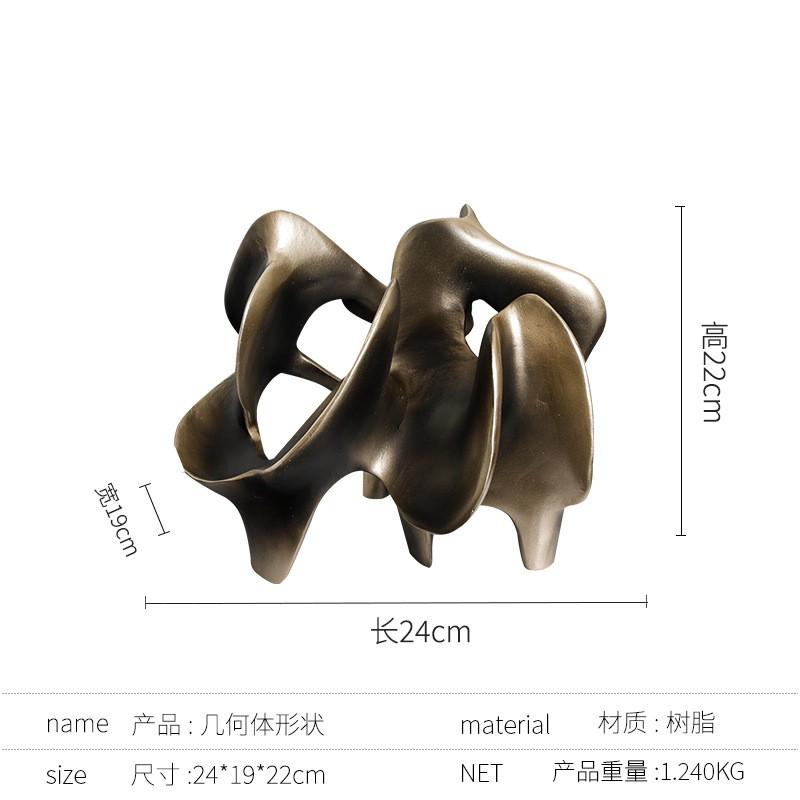 Modern Minimalist Gold Hollow Resin Decorative Ornament Living Room TV Cabinet Entryway Display