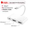 HD Screen Mirroring Device, No Power Needed, Fast Charging, Built-in Chip, Compatible with Apple Type-C To HDMI Projectors
