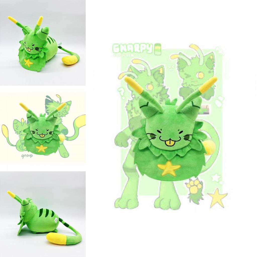 Nouveau Gnarpy Découvre Internet Robot Chat Vert Peluche Poupée Pour Enfants