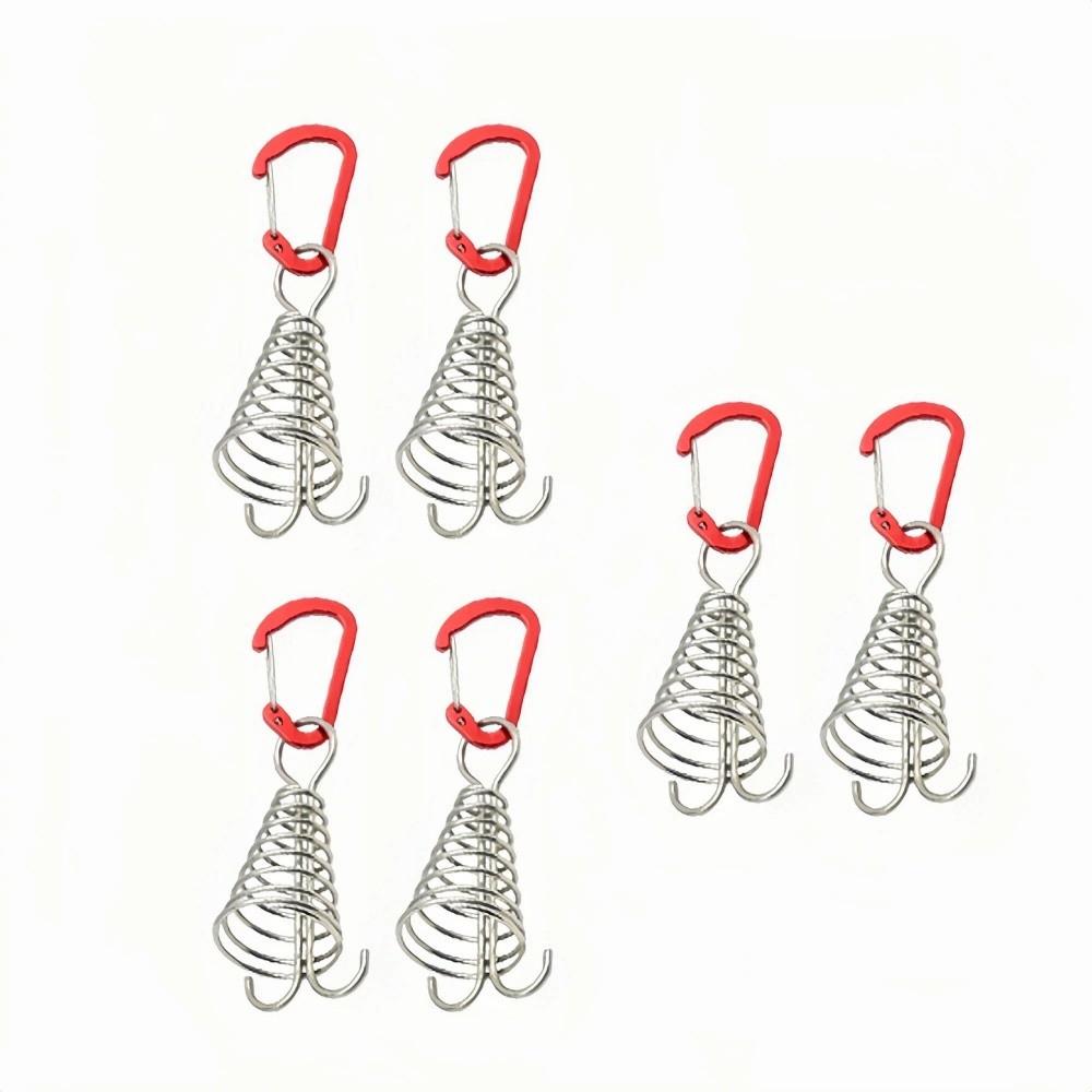 6Pcs Aluminum Zinc Zinc Alloy Tent Octopus Rope Buckle Spring Buckle Fixed Tent Rope Buckle  Windproof красный