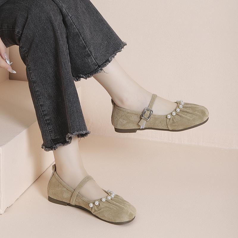 Fashion 2025 Brand Ladies Shoes Shallow Women's Flats Fashion String Bead Casual New Light Comfortable Plus Size Flat Low Heels Zapatos