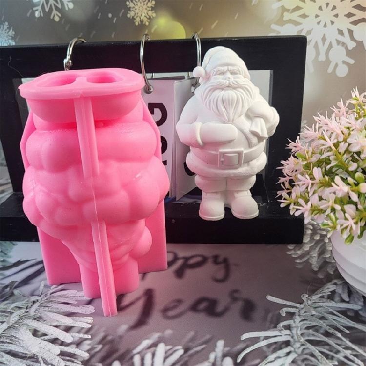Santa Figurine Silicone Molds for Home Decoration, Epoxy Resin Molds Plaster Silicone Moldsfor Plaster Decoration