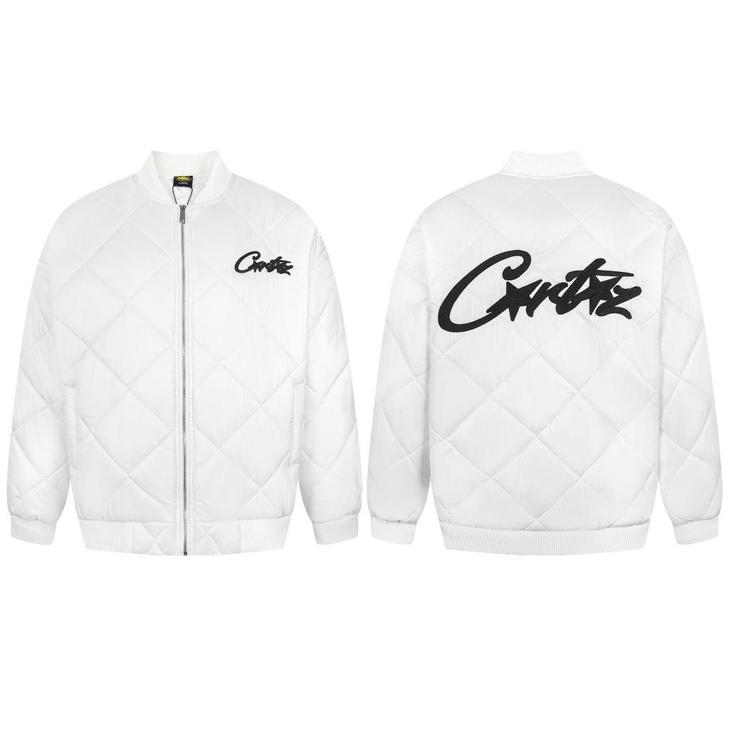 Korrigiert: Corteiz Alcatraz Hip Hop Kapuzenjacke aus Baumwolle mit gesticktem Schriftzug - Trendiger Amerikanischer Stil Mantel