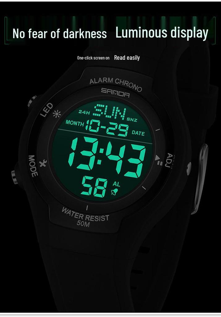 Sanda Waterproof Multifunctional Digital Watch for Students