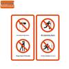 Silver Acrylic Elevator Safety Sign