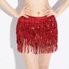 Dress Belly Dance Waist Chain 4-Layer Tassel Hip Scarf Latin Dance Hula Short Skirt  Carnival Party