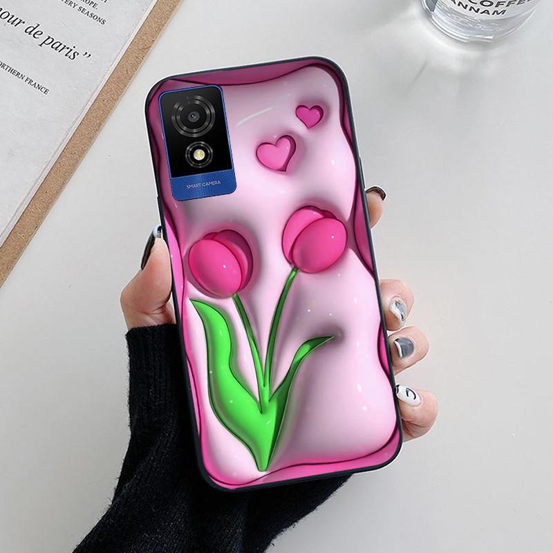 For TCL 501 Case Fashion Soft Silicone Back Cases for TCL 501 T433D Phone Cover TCL501 etui Fundas