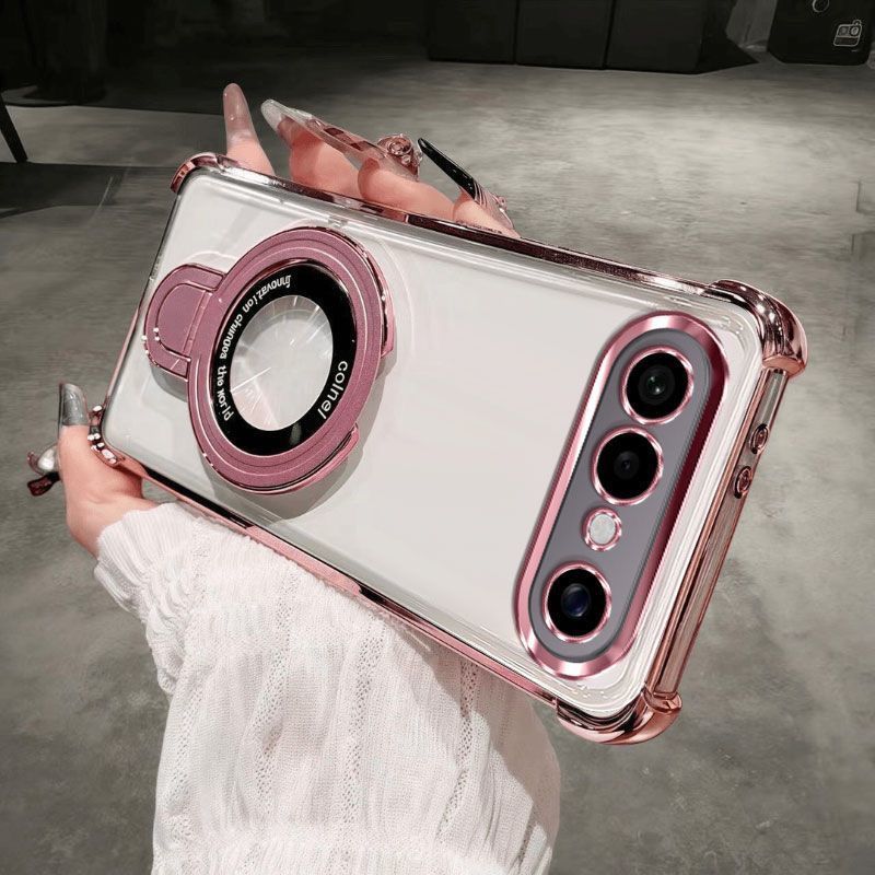 Case For VIVO X300 FE Fashionable Simple Anti-yellowing Bracket Magnetic Silicone Cover For VIVO X 300 FE Shockproof Funda