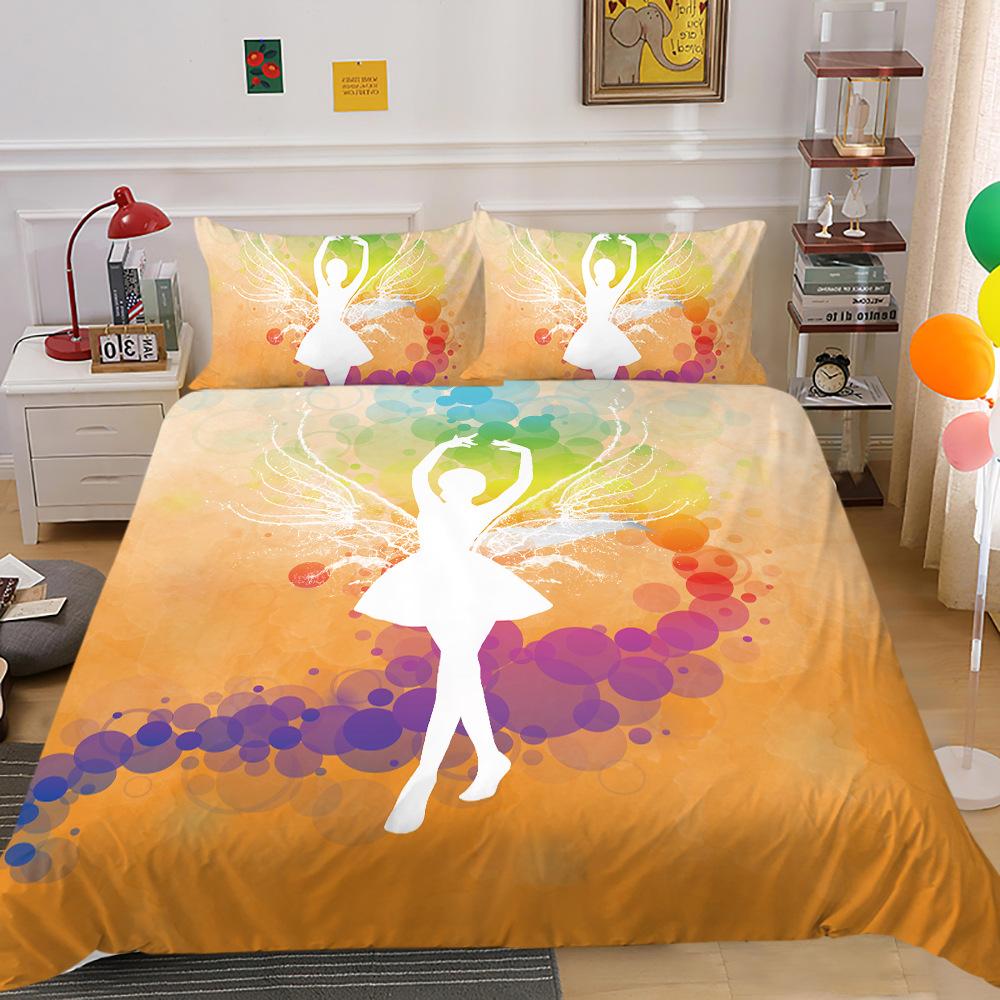 Direct Bedding Two Or Three-Piece Set Of Chemical Fiber Digital Printing Ballet 135 * 200 two-piece set