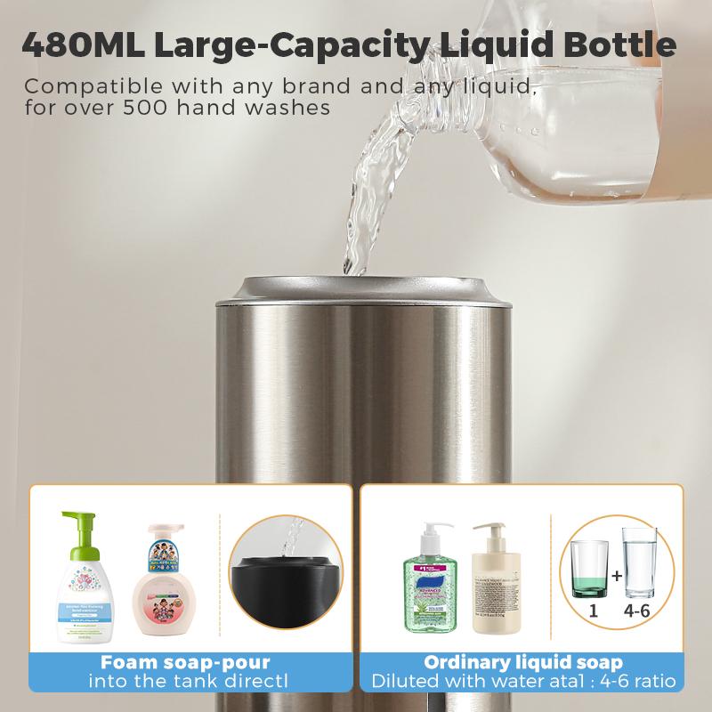 Automatic Soap Dispenser for Sensing Foam Hand Washing Machine - 480 Ml Rechargeable Sensing Hand Washing Device