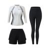 Womens Full Coverage Rash Guard Set Long Sleeve Top Pants UV Protection Quick Dry Snorkeling Swimwear