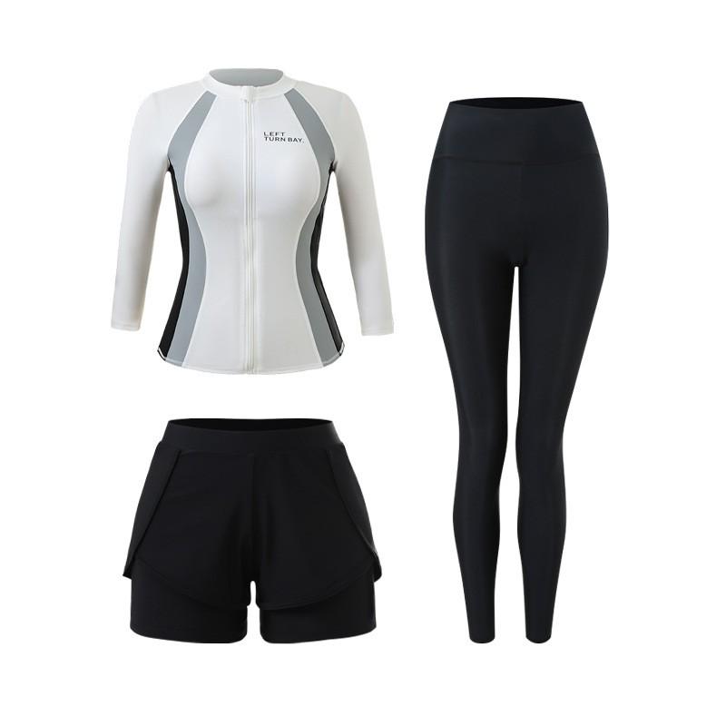 Womens Full Coverage Rash Guard Set Long Sleeve Top Pants UV Protection Quick Dry Snorkeling Swimwear