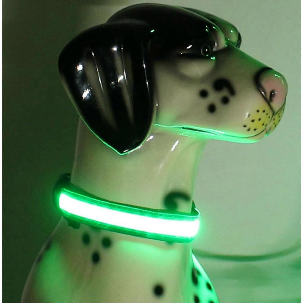 LED Dog Collar, Waterproof Light Up Safety Pet Collar USB Rechargeable Dog Light Collar for Small Medium Large Dogs