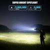 Rechargeable Spotlight, 2,000,000 Lumens Super Bright LED Flashlight, IPX5 Waterproof Handheld Searchlight for Camping Boating Hiking Emergencies