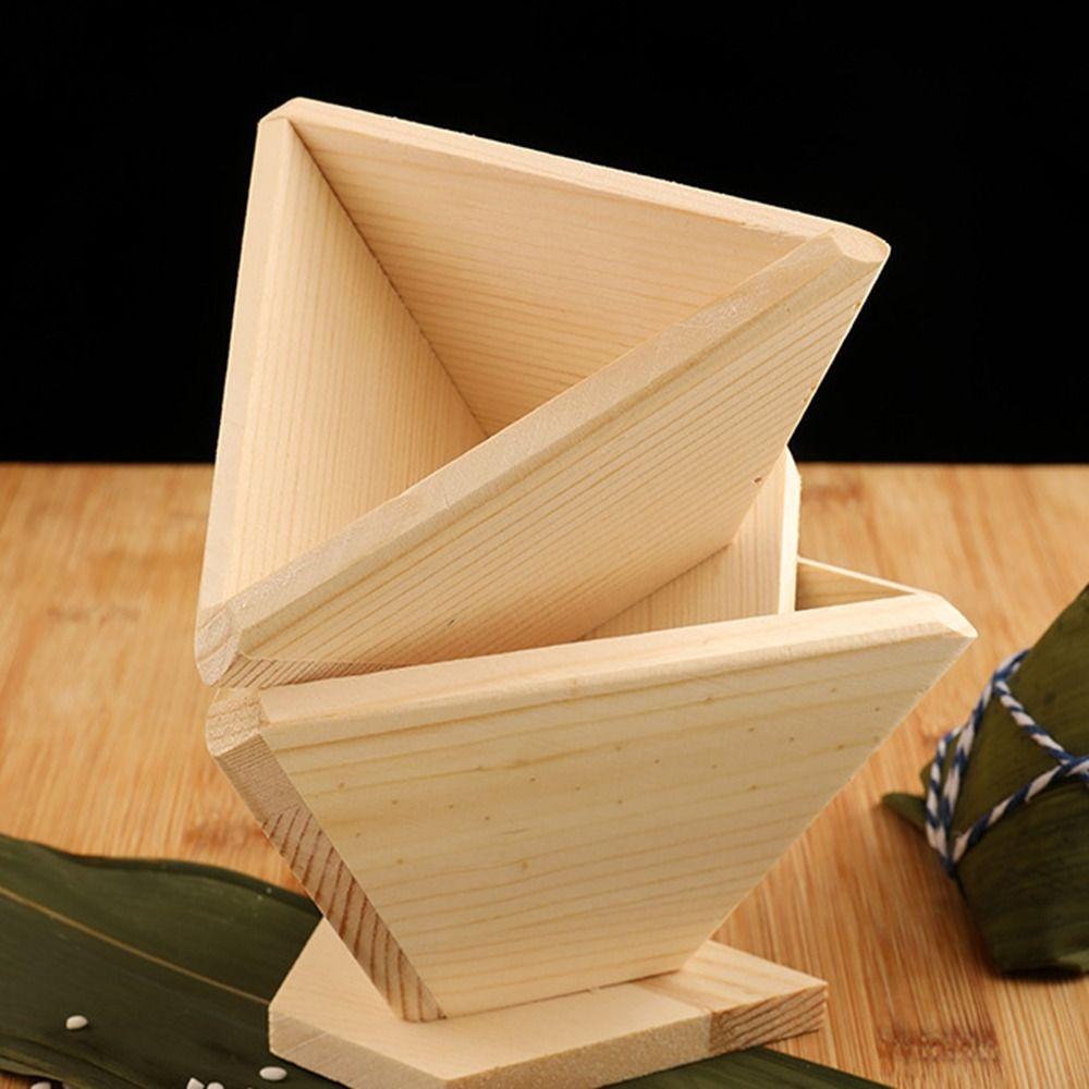 Boat Festival Homemade Natural Wooden Baking Tool Zongzi Maker Rice Ball Mold Rice-Pudding Mould