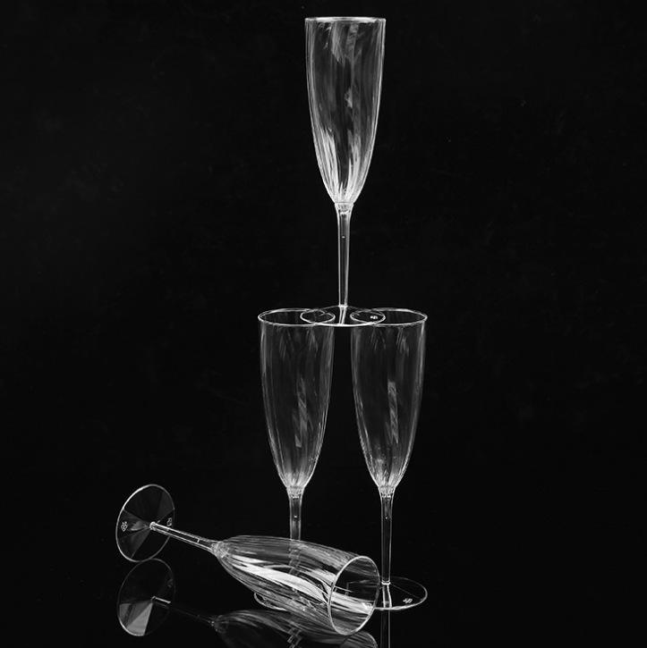 1/8PCS 180ml Plastic Champagne Glasses Flutes Cups For Home Wedding Party Tableware Disposable Plastic Champagne Cups Wine Cups
