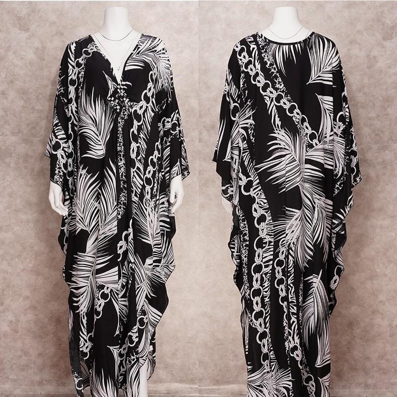 EDOLYNSA Bikini cu dungi cu zebră sexy acoperitoare casual cu decolteu în V, rochie de plajă de vară, îmbrăcăminte de plajă pentru femei, costum de baie, acoperire Q1297