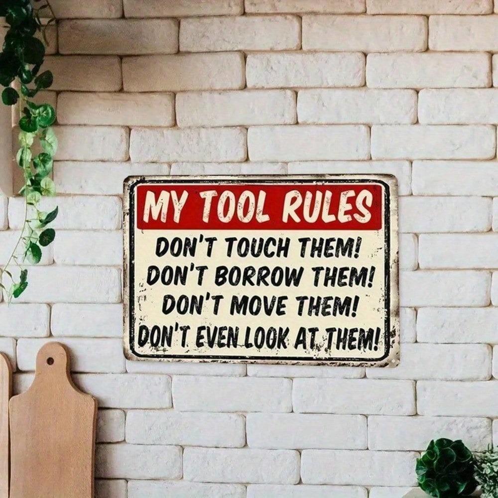 Vintage Metal Garage Sign Funny Man Cave Gift Aluminum Wall Decor