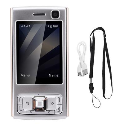 Entsperrtes Slider-Mobiltelefon 2G GSM 2,0-Zoll-Bildschirm 1000mAh Akku Lautsprecher Dual-Karten-Handy MP3 MP4 Player
