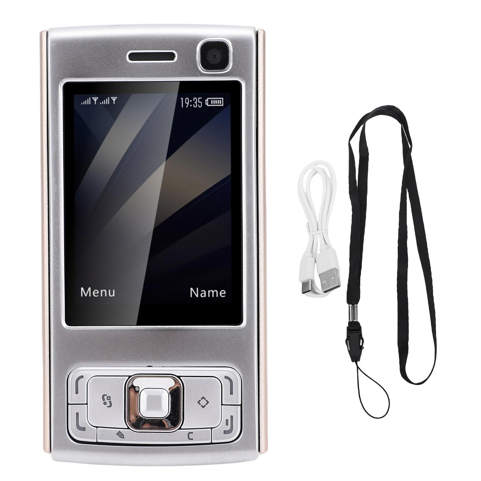 Kaisai Gold Unlocked Slider Mobile Phone 2G Gsm 2.0 Inch Screen 1000Mah Battery Loud Speaker Dual Card Cell Phone Mp3 Mp4 Player