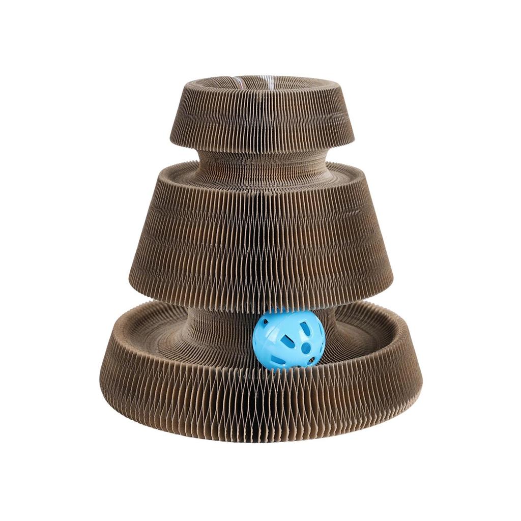 Kratzspielzeug für Wohnungskatzen Kurlz Organ Kratzbrett, Kratzbrett aus Karton, Kratzmatte mit Ball