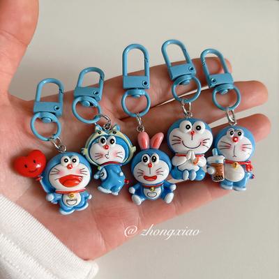 Kreslený Anime Doraemon Klíčenka Roztomilá Panenka Cosplay Kroužek na Klíče od Auta Batoh Kawaii Ozdoby Šperky Hračka Dětské Dárky k Narozeninám