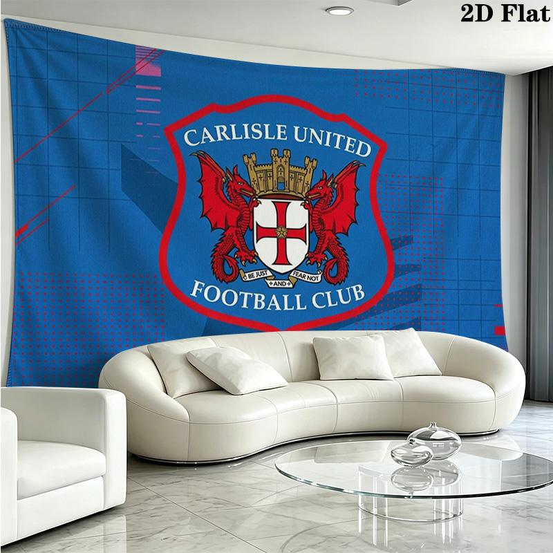 Carlisle United Wall Tapestry Aesthetic Wall Hanging Printed Fabric Blanket Decorative Tapestries for Bedroom Living Room Home Decor