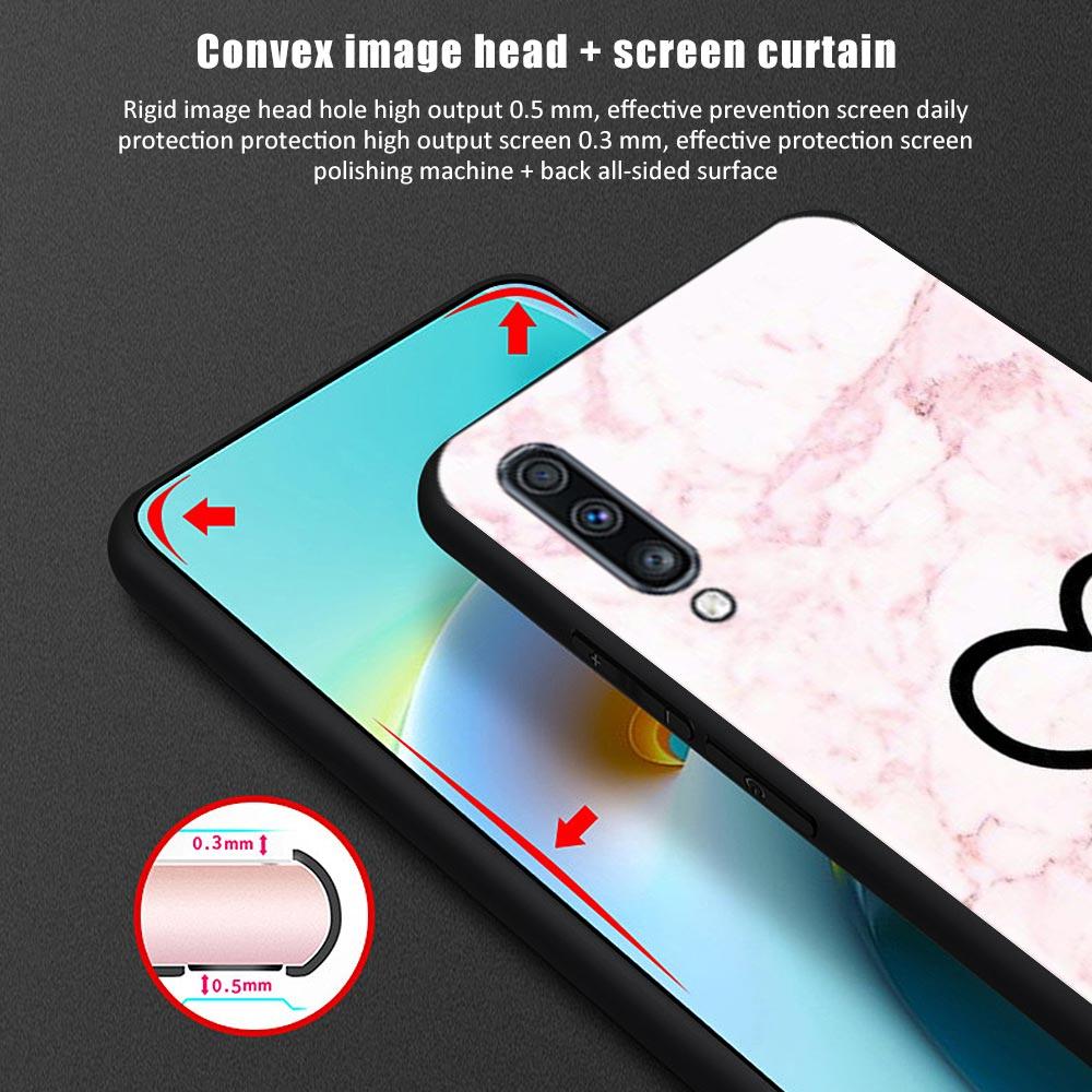 Husa de telefon din silicon cu flori de marmura roz pentru Samsung Galaxy A50 A70 A10 A20e A30 A40 A20s A10s A10e A80 A90 A60 A30s