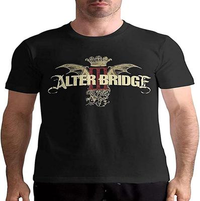 Men's T Shirt Alter Bridge Shirt Summer Leisure Tee Men's Cool Short Sleeve Cotton Black