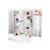 360 drehbare Schmuck Organizer Schnalle Ohrring Organizer Ständer Transparent
