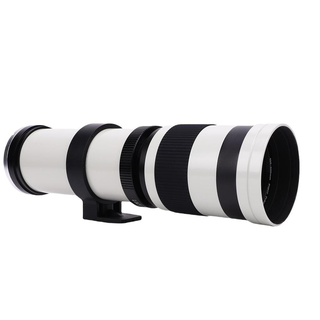 Obiettivo Zoom Teleobiettivo 420 800mm F8.3 Adatto per Fotocamere con Attacco EF EF S Messa a Fuoco Manuale Obiettivo per Fotocamera Lega di Alluminio Vetro Ottico