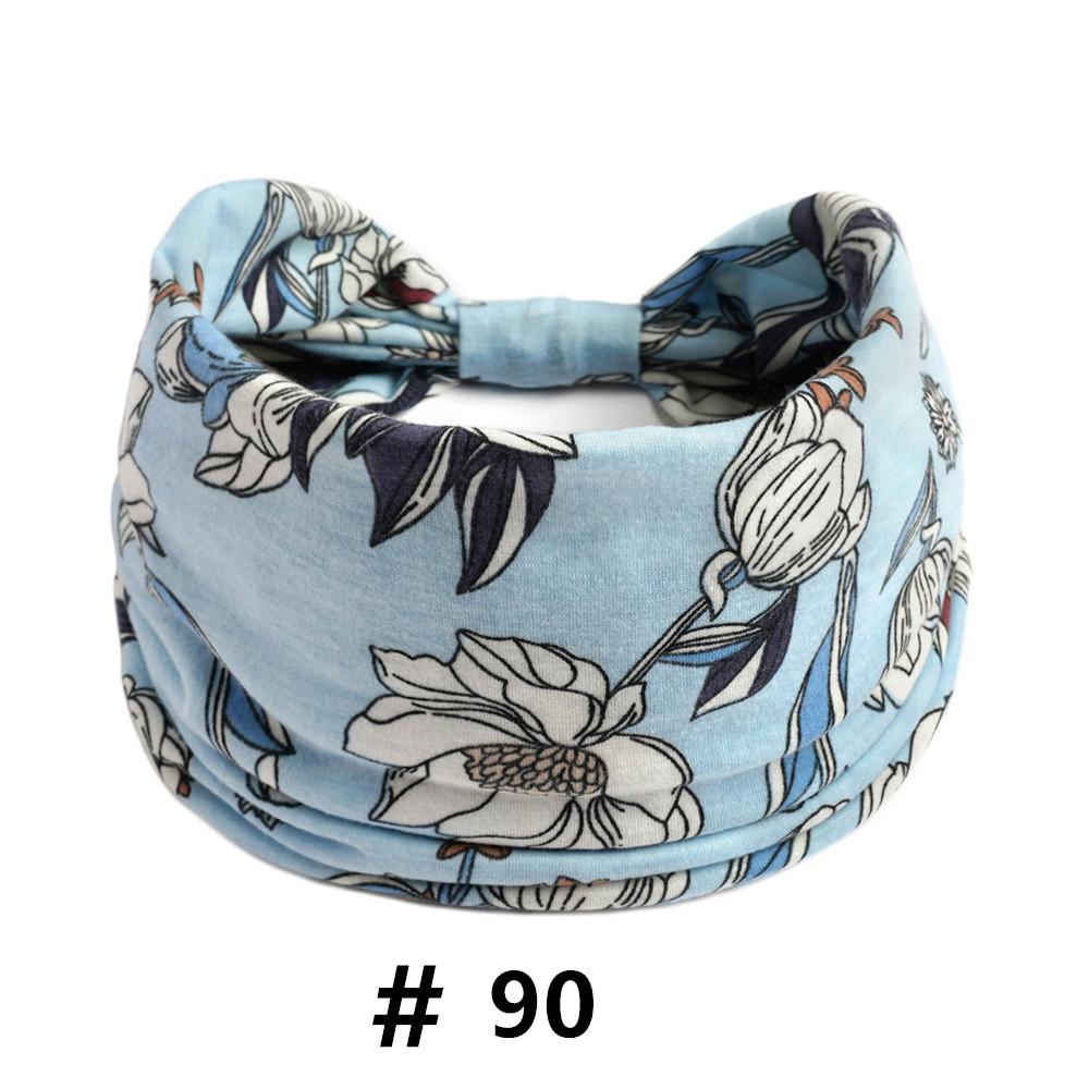 Tiaras Boho para Mulheres Algodão Tiara Larga Elástica Faixa de Cabelo Antiderrapante Treino Yoga Corrida Turbante Envoltório de Cabeça Acessórios de Cabelo