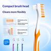 1Pc Double Sided Denture Toothbrush Cleaning Brush Invisible Braces Retainer Cleaner Descaling Brush