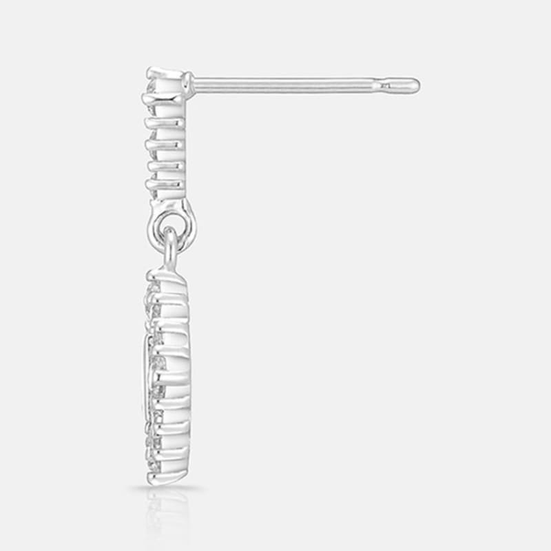 METROCITY JEWELRY M Basic Sterling Silver White Earrings A231SE9025WPA