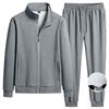 Men's Pure Cotton Stand-up Collar Hoodie Suit for Spring and Autumn Sports