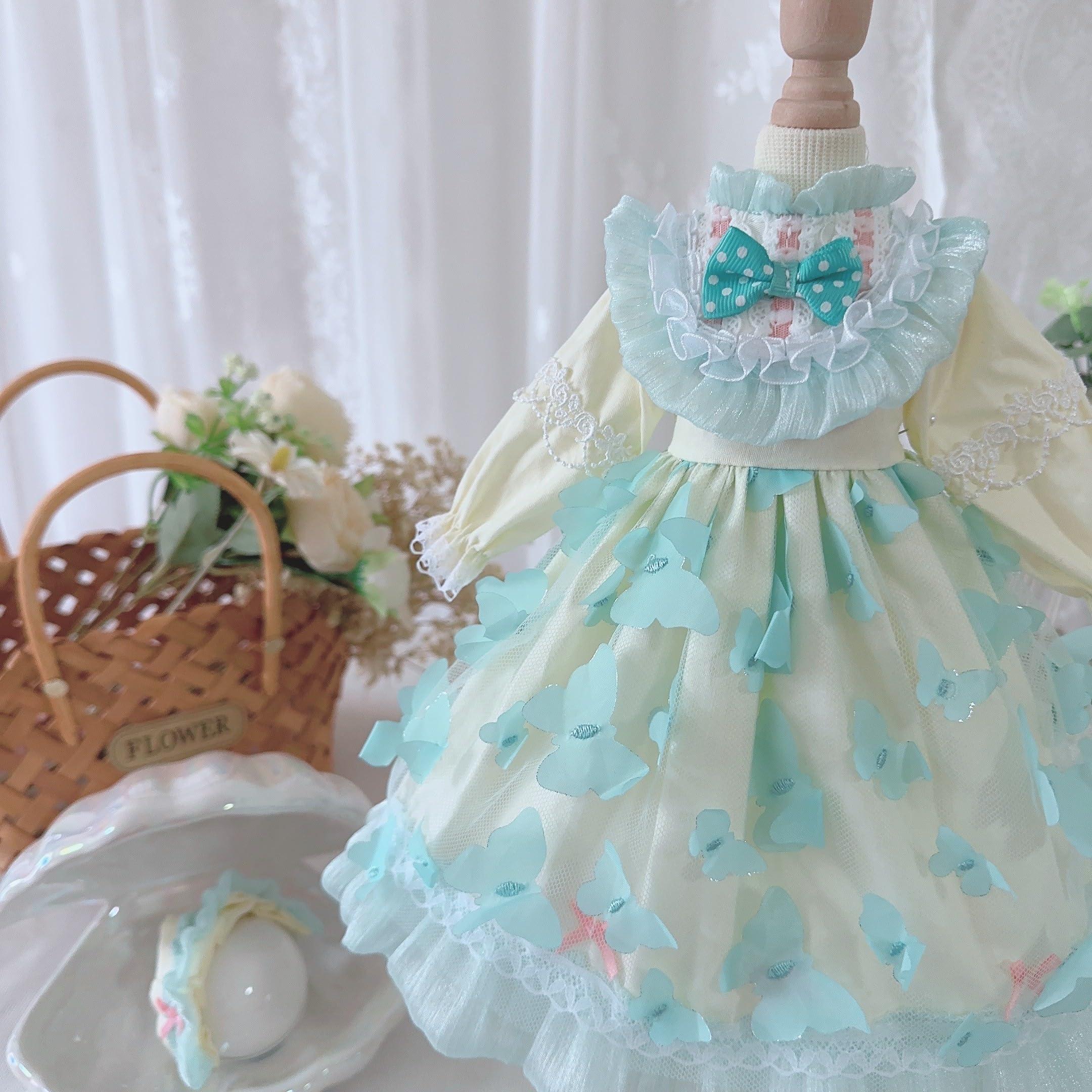 

HAMRETHYPPZ 14 16 13 BJD Кукла на шаровых шарнирах Платье, Костюм для куклы, Наряд горничной для куклы, Переодевание куклы на шаровых шарнирах, Горничная Фестиваля Бабочек Светло-голубая