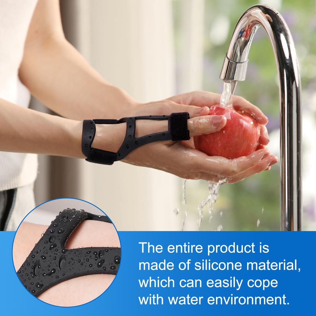 Durable And Safe Velpeau Waterproof Thumb Brace Semi-Rigid Silicone Thumb Splint For De Quervains Tenosynovitis Arthritis Pain And Tendonitis