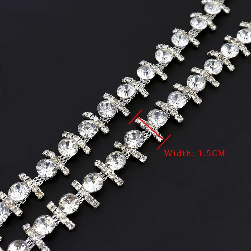 10Yards Rhinestone Chain Diamond Trim Fringe Crystal Bag Hat Accessories DIY Wedding Decoration Gift Irregular Rhinestone Ribbon