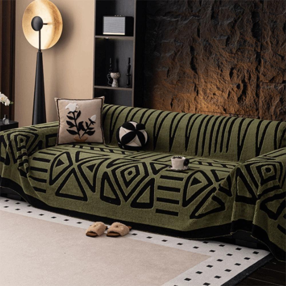Anti-slip Bohemian Style Sofa Protector Geometric Pattern Couch Cover Luxury Sofa Cover  Apartment