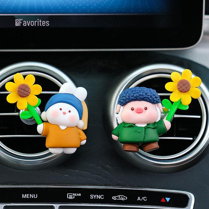 Cartoon Pinwheel Aromatherapy Vent Clip: Small Animal Car Air Freshener.