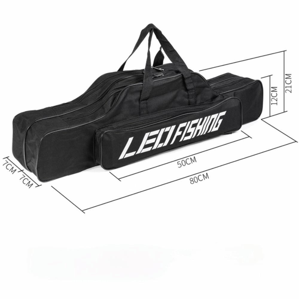 Double Layered Fishing Pole Bag Oxford Fabric Fishing Rod Case Fishing Rod Bag Outdoor Fishing
