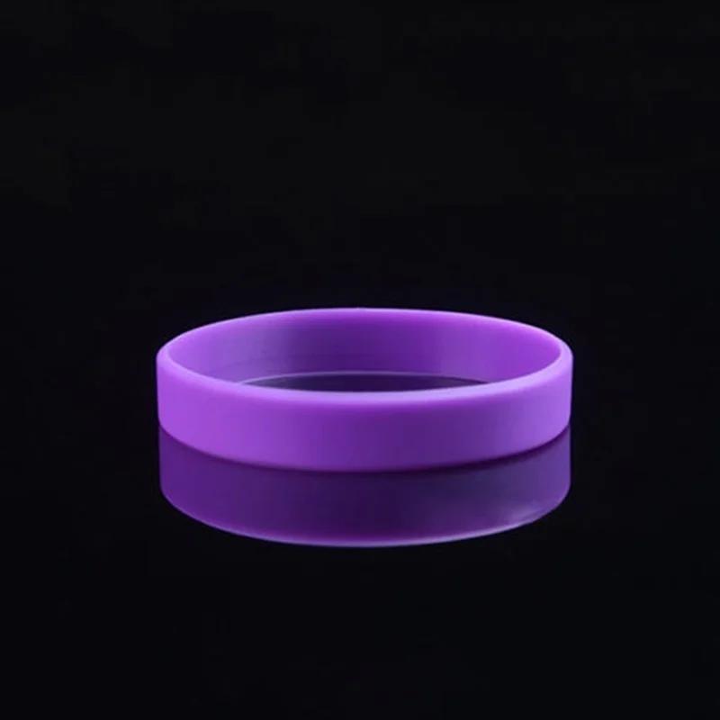 Multi-color New 5-pack Luminous Silicone Bracelet Sports Bracelet Without Words Basketball Wristband Random Colors