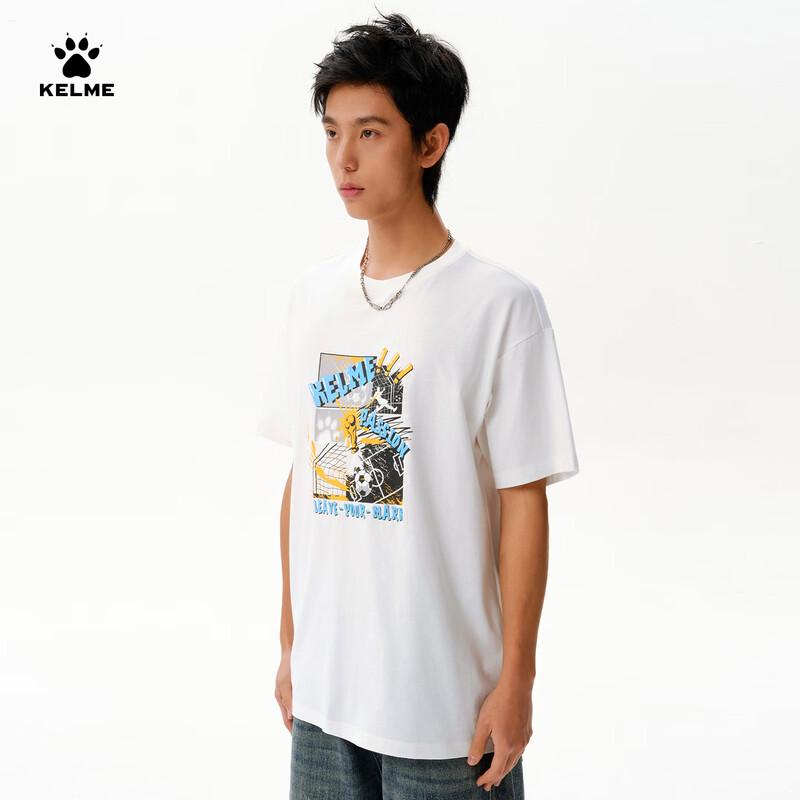 KELME Men's 2026 Summer Casual Printed Short Sleeve T-Shirt