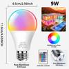 E27 220V 16color RGB LED Bulb Bombillas LED 9W 15W IR Remote Control Changeable Colorful RGBW Led Lamp Spotlight Bulb