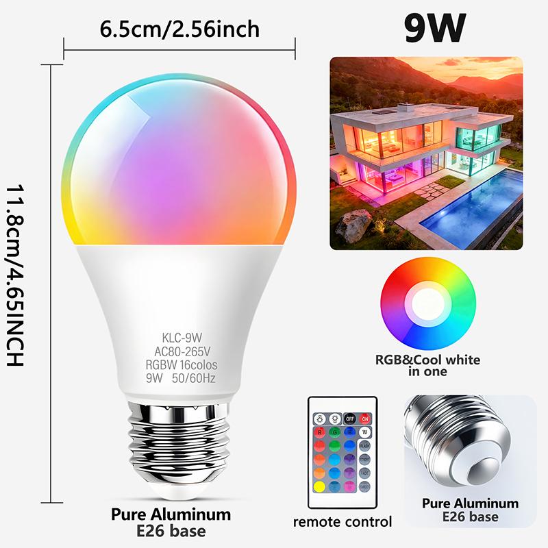 E27 220V 16color RGB LED Bulb Bombillas LED 9W 15W IR Remote Control Changeable Colorful RGBW Led Lamp Spotlight Bulb