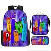 Digital building block backpack, animation primaryschool third and fourth grades light burden reduction, primary and secondary school students storage